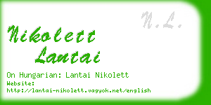 nikolett lantai business card